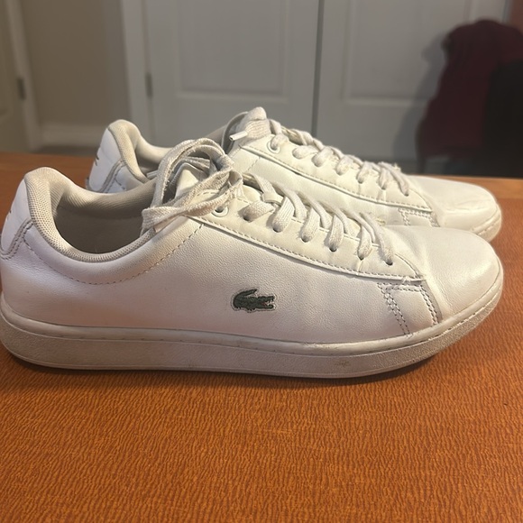 Lacoste White Sneakers Lace Up Size 8.5 EU 40 - Picture 2 of 10